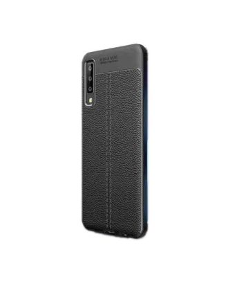 Samsung Galaxy A30s Case Niss Silicone Leather Look+Nano Glass