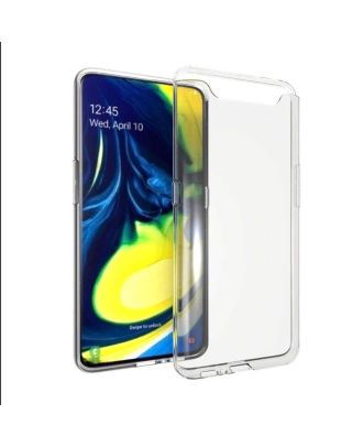 Samsung Galaxy A80 Hoesje Super Silicone Soft Back Protection+Nano Glass