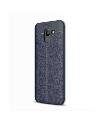 Samsung Galaxy J8 Case Niss Silicone Leather Textured+Nano Protector
