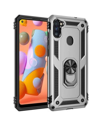 Samsung Galaxy M11 Case Tank Protection Vega Stand Ring Magnet