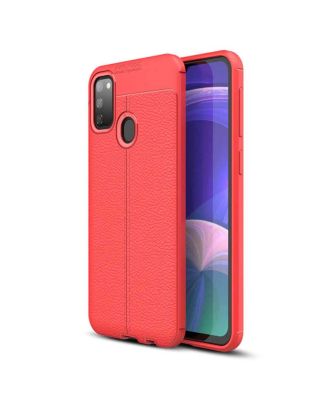 Samsung Galaxy M30s Case Niss Silicone Leather Look+Nano Glass