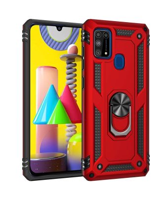 Samsung Galaxy M31 Case Tank Protection Vega Stand Ring Magnet