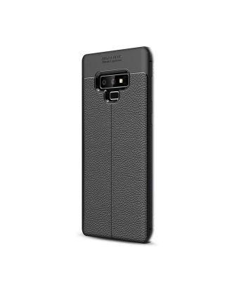 Samsung Galaxy Note 9 Case Niss Leather Look Silicone + 3D Glass
