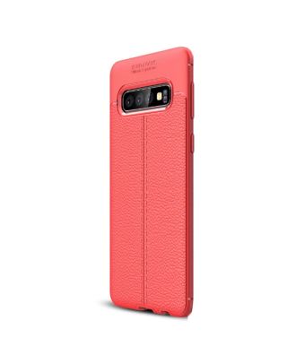 Samsung Galaxy S10 Case Niss Silicone Leather Look