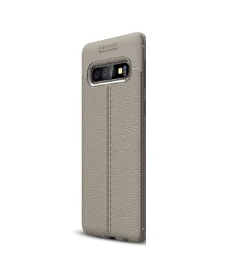 Samsung Galaxy S10 Plus Kılıf Niss Silikon Deri Görünümlü
