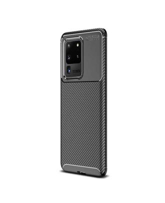 Samsung Galaxy S20 Ultra Kılıf Negro Karbon Dizayn Silikon