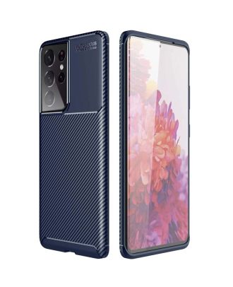Samsung Galaxy S21 Ultra 5G Case Negro Carbon Design Silicone
