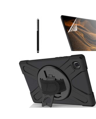 Samsung Galaxy Tab A7 10.4 T500 2020 Kılıf Defender Tablet Tank Koruma Standlı df22 + Nano + Kalem