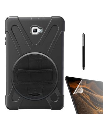 Samsung Galaxy Tab A T580 10.1 Kılıf Defender Tablet Tank Koruma Standlı df22 + Nano + Kalem