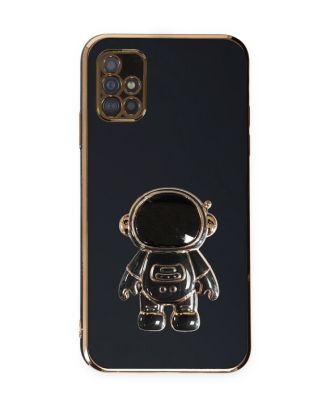 Samsung Galaxy A71 Hoesje Met Camera Bescherming Astronaut Patroon Stand Silicone