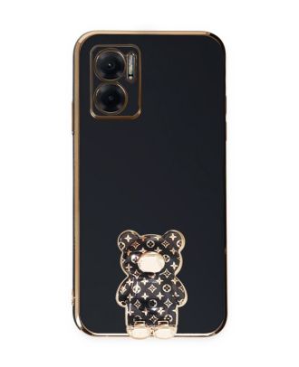 Xiaomi Redmi Note 11E Case With Camera Protection Cute Bear Pattern Stand Silicone