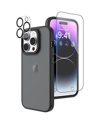 Apple iPhone 13 Pro Max Kılıf İmpact Alpin Mat Buzlu Kapak + Nano Ekran Koruyucu + Kamera Koruyucu