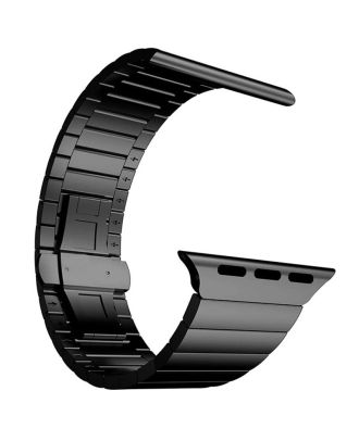 Apple Watch SE 40mm Kordon Metal Yandan ÇıtÇıtlı Parçalı Tasarım KRD 35