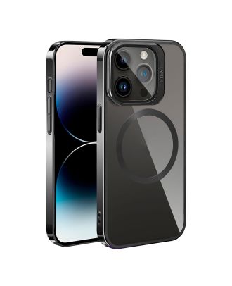 Apple iPhone 15 Pro Case Glazen Cover met Camerabescherming Standmagneet