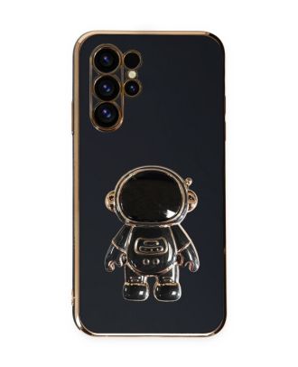 Samsung Galaxy S21 Ultra Hoesje Met Camera Bescherming Astronaut Patroon Stand Silicone
