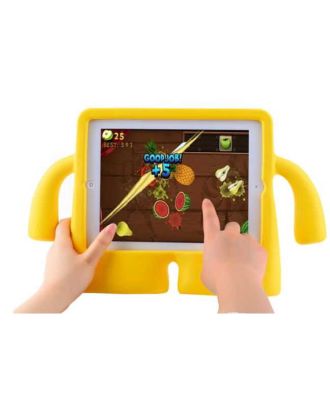 Apple iPad 10.2 2021 9e generatie hoes met handvat voor kinderen, siliconen ib1