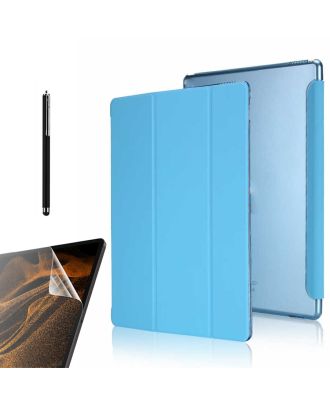 Apple iPad 6 Air 2 Kılıf Smart Cover Kapaklı Standlı Uyku Modlu sm1 + Nano + Kalem