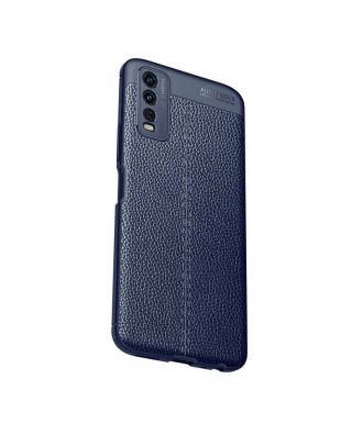 Vivo Y20 Case Niss Silicone Leather Look