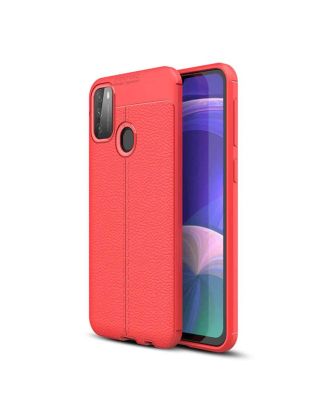 Xiaomi Poco M3 Case Niss Leather Look Silicone+Full Screen Protector