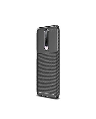 Xiaomi Poco X2 Hoesje Negro Carbon Design Siliconen + Nano Glas