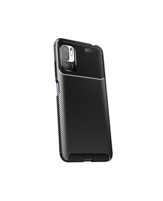Xiaomi Poco M3 Pro 5G Case Negro Carbon Design Protected Silicone