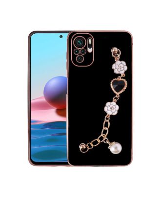 Xiaomi Redmi Note 10S Case Shiny Silicone Taka with Hand Stand