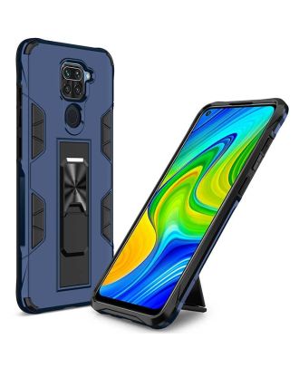 Xiaomi Redmi Note 9 Case Volve Stand Magnet Tank Protection + Black Full Screen