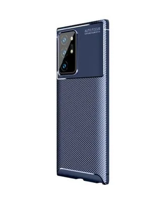 Samsung Galaxy Note 20 Ultra Hoesje Zwart Carbon Design + Volledig Scherm