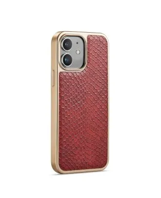 Apple iPhone 12 Hoesje Snake Skin Textured Patterned Silicone