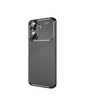 Xiaomi Poco C65 Case Camera Beschermde Negro Carbon Cover