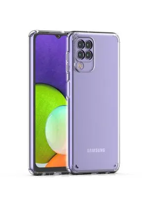 Samsung Galaxy M32 4G Case Coss Transparent Hard Cover Silicone 5mm +Nano Glass