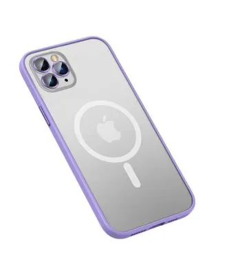 Apple iPhone 12 Pro Max Hoesje Mokka Tacsafe Lens Beschermd Gevoelig Sleutel Mat Oppervlak