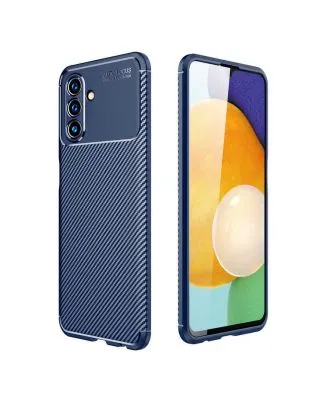 Samsung Galaxy A04S Hoesje Negro Carbon Camera Protected Silicone Lux