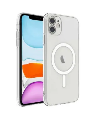 Apple iPhone 12 Kılıf Sert Transparan Arka Kamera Korumalı Porto