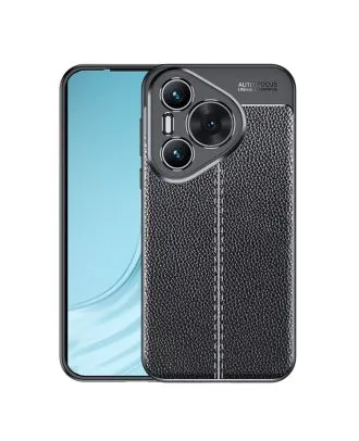 Huawei P70 Case Niss Siliconen Lederlook Camera Beschermd